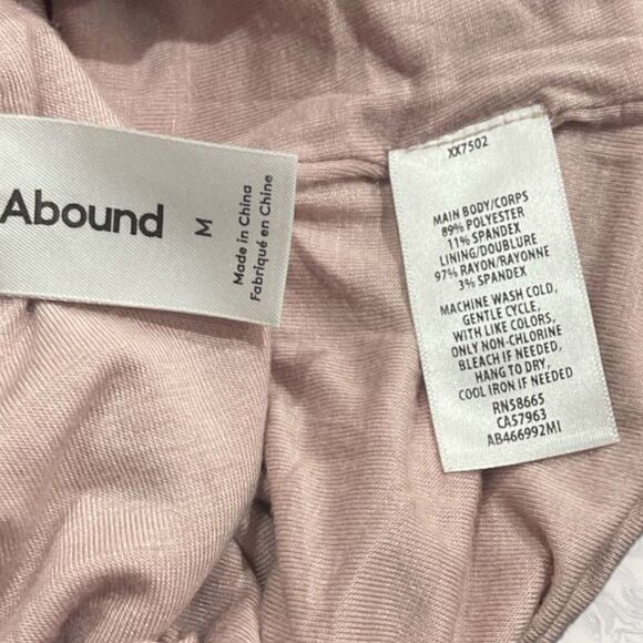 New Abound Metallic Knit Double V Neck Long Sleeve Bodysuit Rose Gold Pink - Siz - Picture 5 of 5